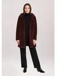 Betty Barclay Pl&uuml;schjacke Damen mit Kapuze rot 36 EU
