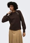 ONLY Rundhalspullover ONLEMMA LS BUTTON ONECK EX KNT Kunstfaser, regular fit