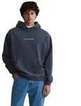Marc O'Polo DENIM Hoodie relaxed fit, K&auml;ngurutasche, Logoschriftzug blau XXL...