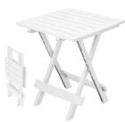 Spetebo Gartentisch Kunstoff Klapptisch ADIGE - weiss (St&uuml;ck, 1-St., Kunststoff