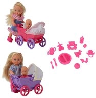 Simba Dickie Anziehpuppe Puppe Evi LOVE mit Puppenwagen 2fach sortiert