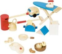 goki Puppen Accessoires-Set Zubeh&ouml;rset f&uuml;r Puppenhaus-K&uuml;che, (Set, 19-tlg)
