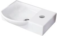 FACKELMANN Waschbecken G&auml;ste-WC Keramikbecken links