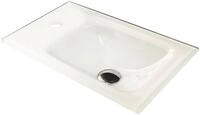 FACKELMANN Waschbecken G&auml;ste-WC Glasbecken wei&szlig;