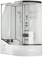 HOME DELUXE Dampfdusche ALLIN 4IN1 - Wei&szlig; Rechts, BxT: 170x90 cm, Badewanne, Dusche,