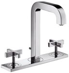 hansgrohe Waschtischarmatur Axor Citterio 3-Loch mit Platte Kreuzgriff mit