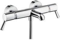 hansgrohe Wannenthermostat Ecostat Comfort Care mit extralangen Griffen - Chrom