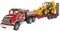 Bruder&reg; Modellauto bruder MACK Granite Tieflader und JCB 4CX Baggerlader,