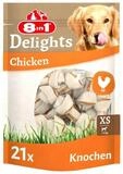 8in1 Delights Kauknochen XS Beutel - 21 St&uuml;ck, Snack f&uuml;r: Hund