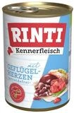 Rinti Kennerfleisch mit Gefl&uuml;gelherzen 400 g - 24 St&uuml;ck, Nassfutter f&uuml;r: Hund