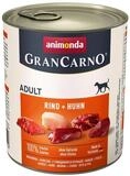 Animonda GranCarno Adult Rind + Huhn 800 g - 6 St&uuml;ck, Nassfutter f&uuml;r: Hund