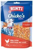 Rinti Chicko Mini Huhn-H&auml;ppchen mit K&auml;se 80 g - 12 St&uuml;ck, Snack f&uuml;r: Hund