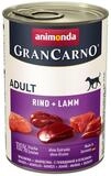 Animonda GranCarno Adult Rind + Lamm 400 g - 6 St&uuml;ck, Nassfutter f&uuml;r: Hund
