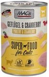 MAC'S Gefl&uuml;gel & Cranberry 400 g - 6 St&uuml;ck, Nassfutter f&uuml;r: Katze