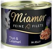 Miamor Feine Filets mit Thunfisch & Calamari 185 g - 12 St&uuml;ck, Nassfutter f&uuml;r: