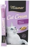 Miamor Cat Cream Malt & Cheese Cream 6 x 15 g - 11 St&uuml;ck, Snack f&uuml;r: Katze