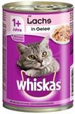 Whiskas 1+ mit Lachs in Gelee 400 g - 12 St&uuml;ck, Nassfutter f&uuml;r: Katze