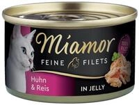 Miamor Feine Filets mit Huhn & Reis in Jelly 100 g - 24 St&uuml;ck, Nassfutter f&uuml;r: