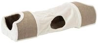 TRIXIE Tiertunnel Kratztunnel - lichtgrau/braun - 110 &times; 30 &times; 38 cm, Pl&uuml;sch