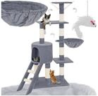 tectake Kratzbaum Katzenbaum Dominik 144 cm Diverse Farben Grau, Vielseitig mit