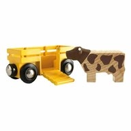 BRIO&reg; Spielzeug-Auto Tierwagen mit Kuh 2-tlg.