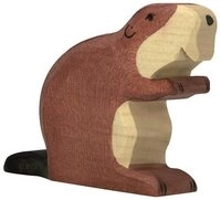 Holztiger Spielfigur HOLZTIGER Biber aus Holz