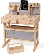 howa Spielwerkbank, Kinderwerkbank aus Holz mit Werkzeugkiste und 32 tlg. Werkzeugset