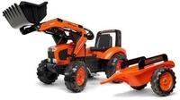 Falk Toys Trettraktor Kubota M135GX Traktor u. Frontlader + Anh&auml;nger 2060AM