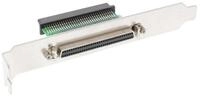 Inline SCSI III U320 Slotblech, 68pol mini Sub D Buchse / Buchse, innen/au&szlig;en