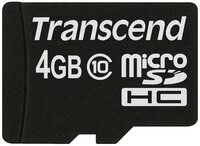 Transcend MicroSDHC Karte 4GB Class 10 ohne SD-Adapter TS4GUSDC10 Speicherkarte