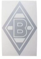 Borussia M&ouml;nchengladbach Aufkleber Borussia M&acute;Gladbach Edelaufkleber Raute Silber
