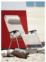 Fiam Gartenliege Amida aus Aluminium, Grau, stufenlos verstellbar, mit...