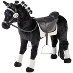 Happy People Stehpferd Dressurpferd mit Sound 50cm schwarz