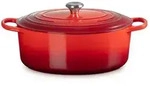 LE CREUSET Br&auml;ter Br&auml;ter mit Deckel 35 cm Signature Kirschrot, Emailliertes