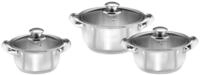 KING Topf-Set Silver Line, Edelstahl (Set, 6-tlg., 1x Kochtopf &Oslash; 16 cm, 1x...