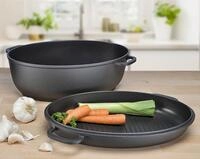 Haushalt International Br&auml;ter Aluguss Universalbr&auml;ter Grillpfanne Antihaft