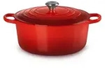 LE CREUSET Br&auml;ter Signature Gusseisen-Br&auml;ter rot &Oslash; 30 cm