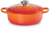 LE CREUSET Br&auml;ter Gourmet-Br&auml;ter mit Deckel 30 cm Signature Ofenrot,...
