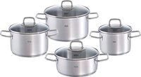 Fissler Topf-Set Viseo Topf-Set, Edelstahl 18/10 (Set, 8-tlg., 1x Bratentopf 20 cm,