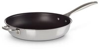 LE CREUSET Bratpfanne Bratpfanne 28 cm silber, Edelstahl mit Aluminiumkern,