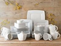 CreaTable Kombiservice Geschirr-Set VICTORIA (50-tlg), 6 Personen, Porzellan,