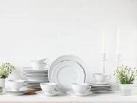 CreaTable Kombiservice Geschirr-Set Maria Theresia (30-tlg), 6 Personen, Porzellan,