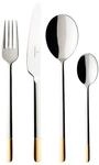 Besteck-Set VILLEROY & BOCH "Ella teilvergoldet Tafelbesteck", gold (silberfarben,