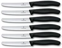 Victorinox Tafelmesser 6-tlg. Tafelmesser Set Swiss Classic mit Wellenschliff,