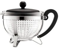 Bodum Teekanne Teekanne mit transparentem Filter 1,0 l Chambord, 0.80 l, (1-St),