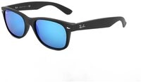Ray-Ban Sonnenbrille Ray-Ban New Wayfarer RB2132 622/17 Rubber Black Grey...