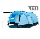 CampFeuer Tunnelzelt Zelt Super+ f&uuml;r 4 Personen, Blau / Schwarz, XXL Tunnelzelt mit