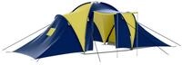 vidaXL Tunnelzelt Camping-Zelt Stoff 9 Personen Blau und Gelb, (9 tlg)