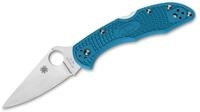 Spyderco Taschenmesser Spyderco Delica Flat Ground Blau, VG-10-Klinge: 7,5 cm