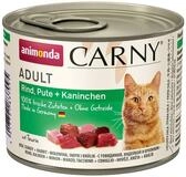 Animonda Carny Adult Rind, Pute + Kaninchen 200 g - 6 St&uuml;ck, Nassfutter f&uuml;r:...